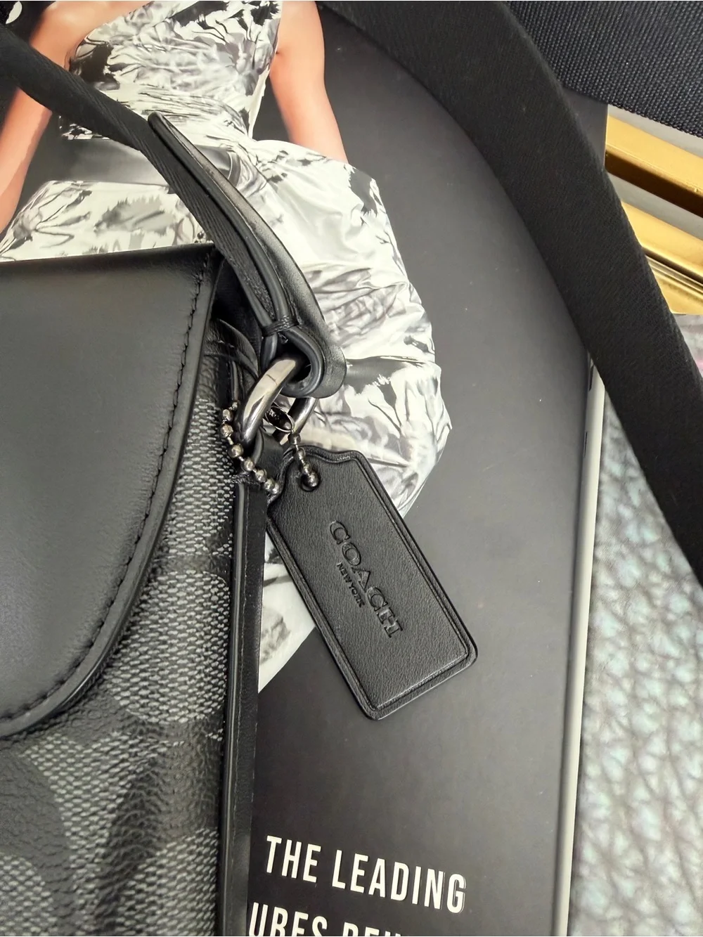 Coach Black Track Small Flap Crossbody
